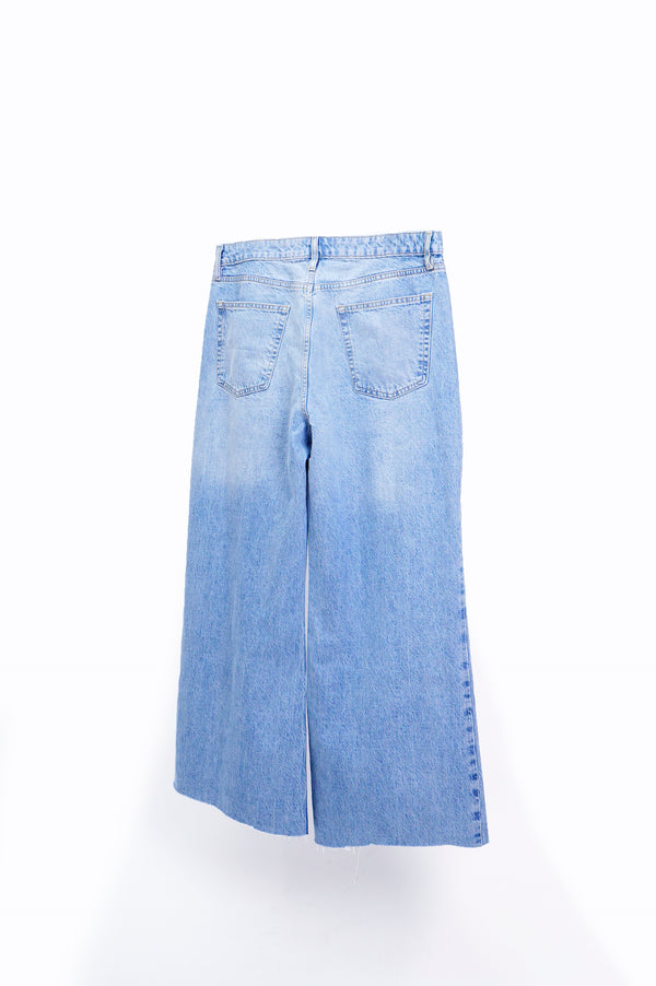 "UNKNOWN" -Cut Off Baggy Denim-