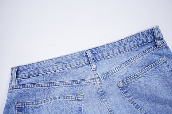 "UNKNOWN" -Cut Off Baggy Denim-