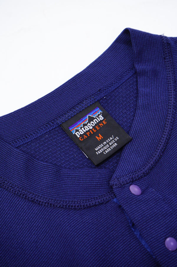 90's "Patagonia" -"CAPILENE" Henry Neck L/S Tee-