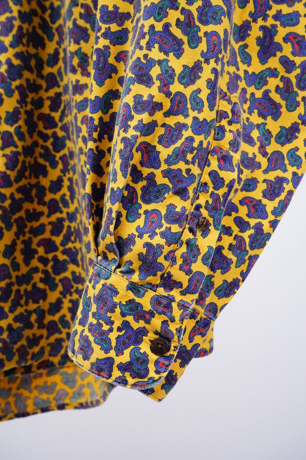 90's "GAP" -Paisley Pattern L/S Shirt-