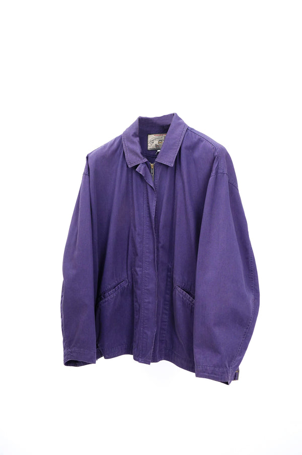 90's "ARMANI JEANS" -Cotton Twill Zip Up Jacket-