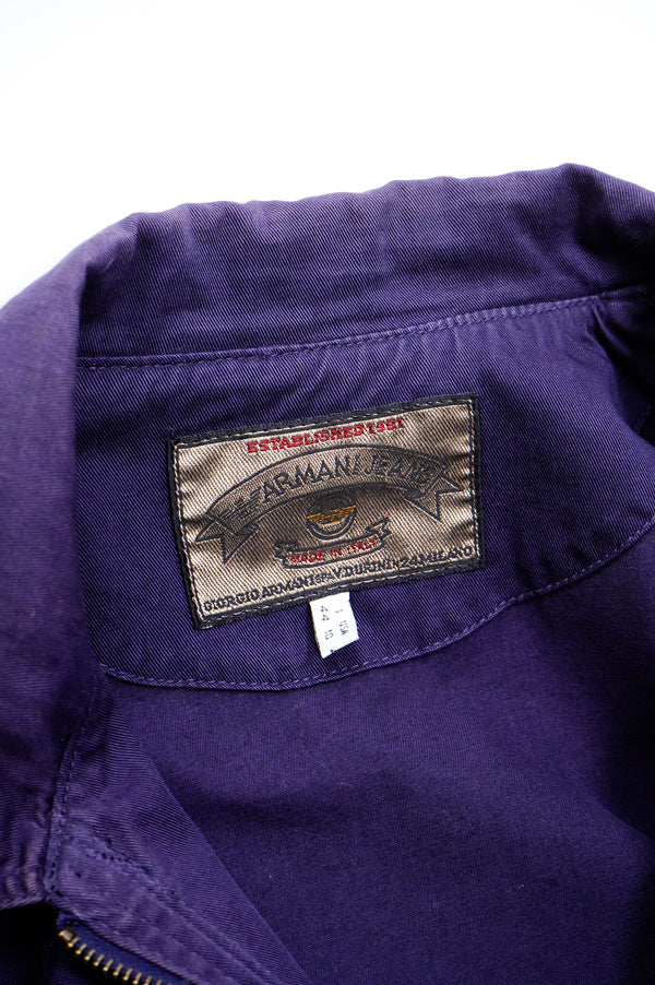 90's "ARMANI JEANS" -Cotton Twill Zip Up Jacket-