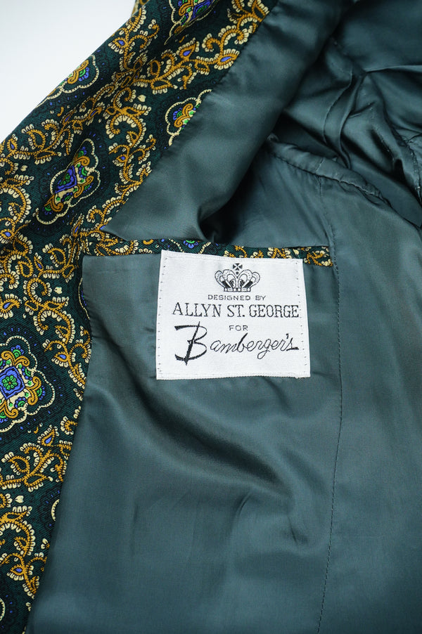 70's "ALLYN ST. GEORGE" -Paisley Pattern Polyester 2B Jacket-