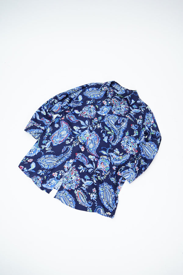 "LAUREN RALPH LAUREN" -Paisley Pattern L/S Shirt-
