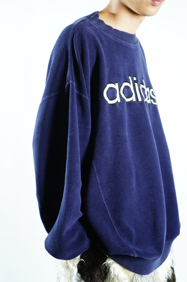 90's "adidas" -Logo Patch Crew Neck Kanoko Sweat Shirt