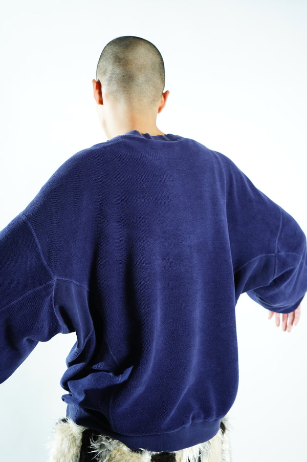 90's "adidas" -Logo Patch Crew Neck Kanoko Sweat Shirt