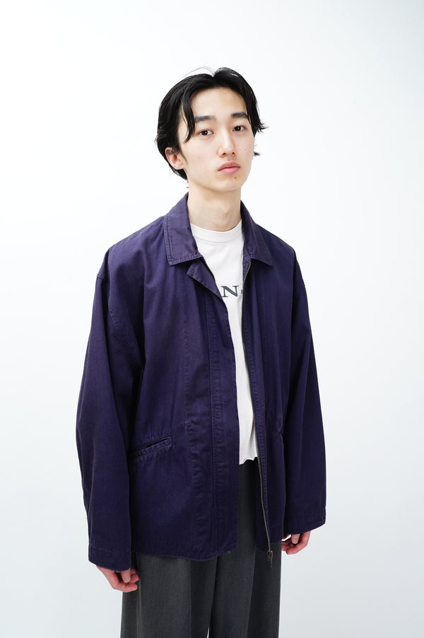 90's "ARMANI JEANS" -Cotton Twill Zip Up Jacket-