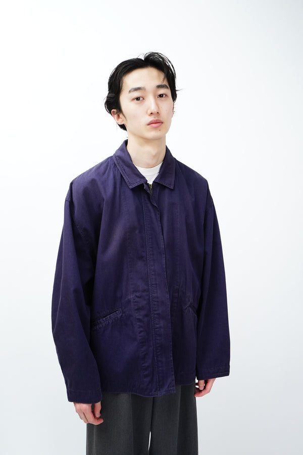 90's "ARMANI JEANS" -Cotton Twill Zip Up Jacket-