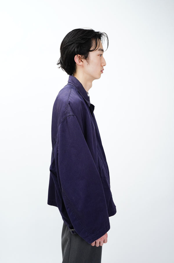 90's "ARMANI JEANS" -Cotton Twill Zip Up Jacket-