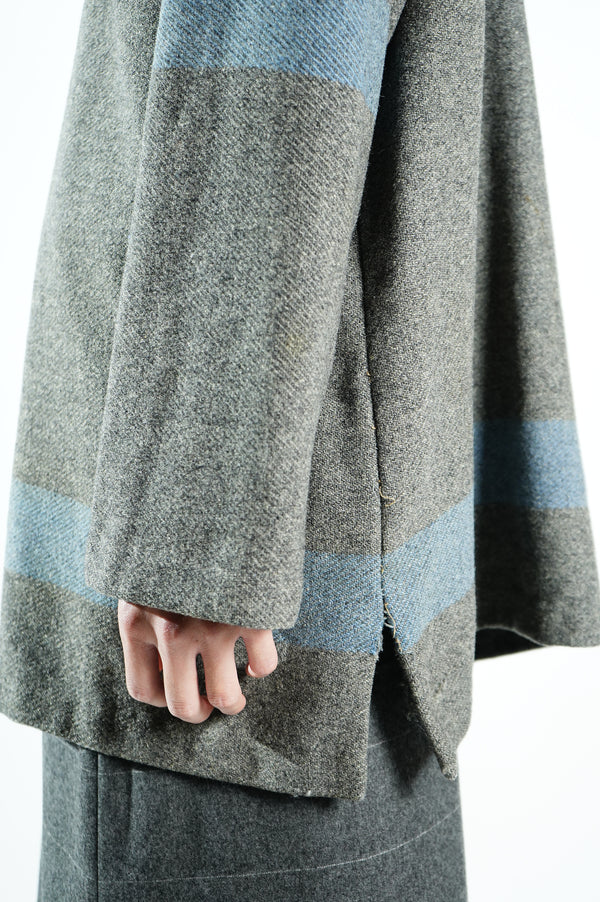 40's "MYER WOOLEN MILL" -Border Pattern Wool Skipper Pullover
