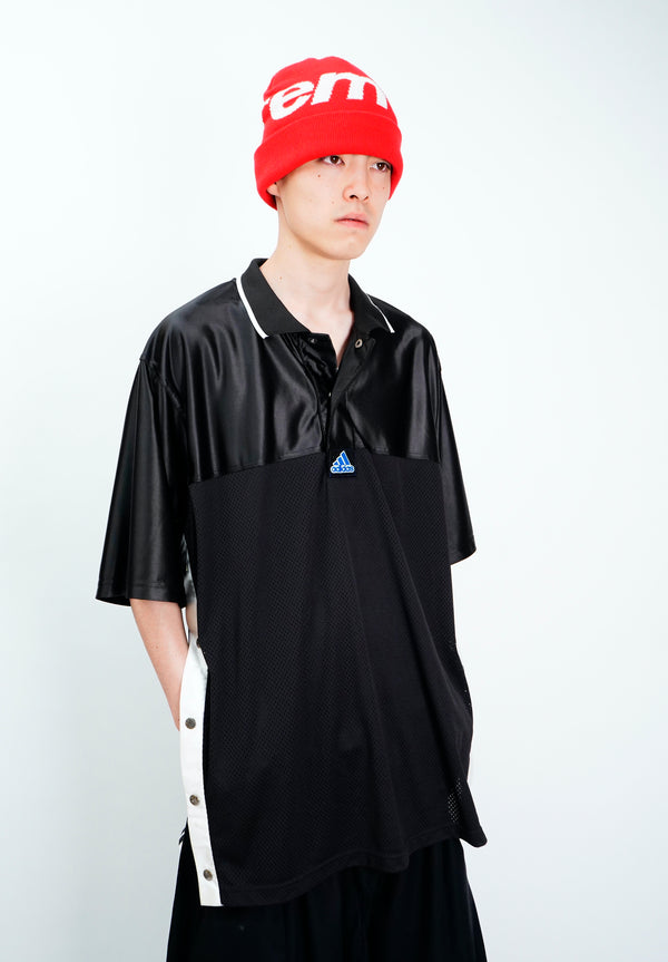 2000's "adidas" -Side Button Jersey S/S Game Shirt-