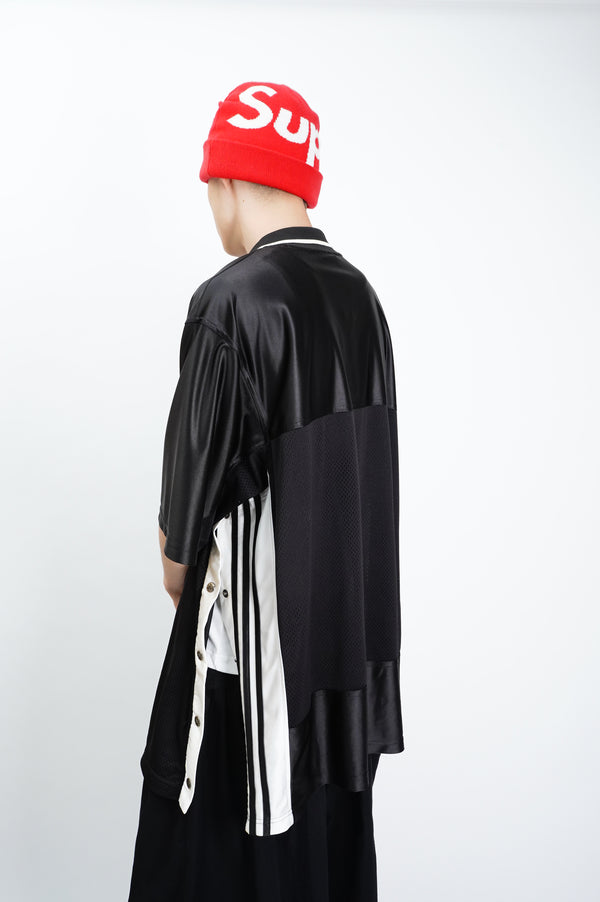 2000's "adidas" -Side Button Jersey S/S Game Shirt-