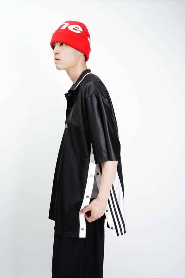 2000's "adidas" -Side Button Jersey S/S Game Shirt-