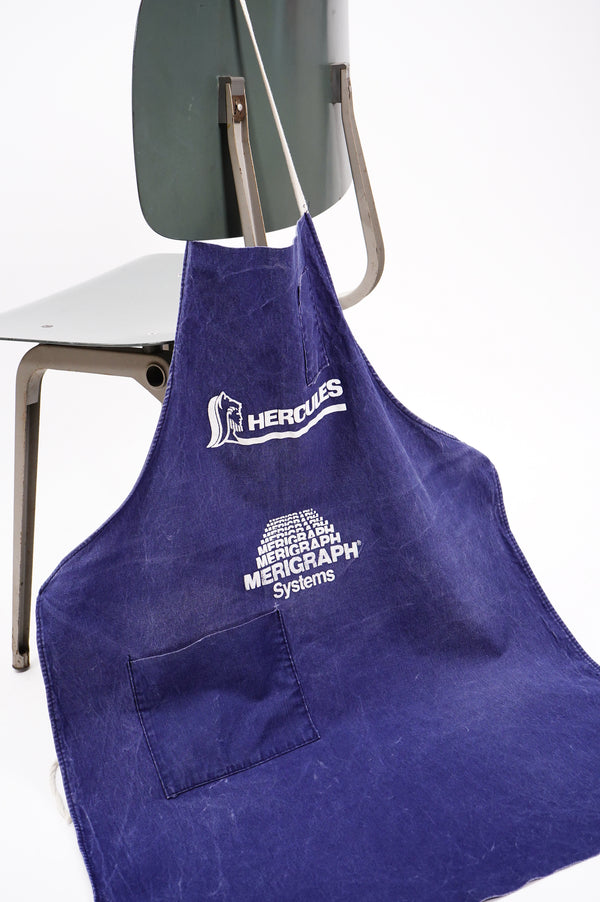 70's "HERCULES" -Logo Printed Denim Apron-