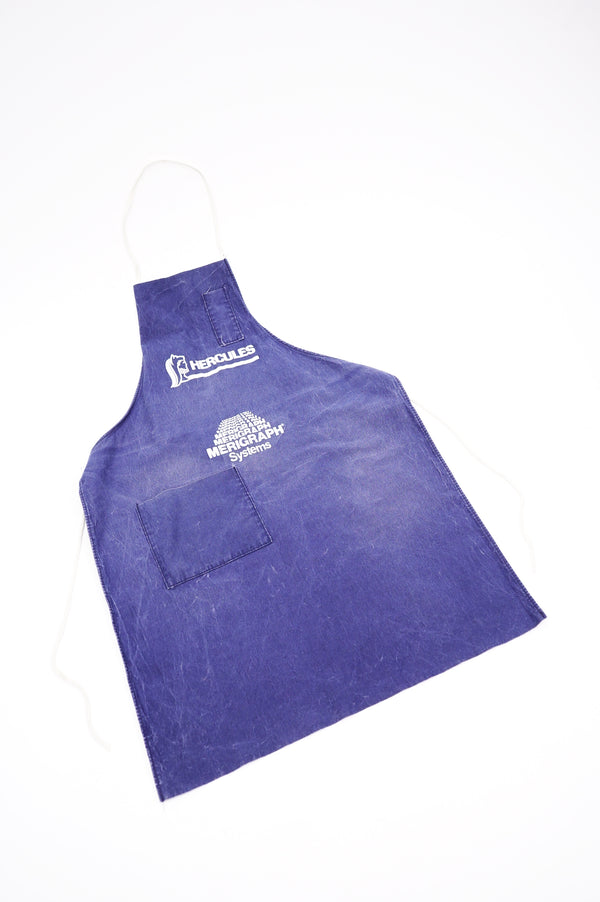 70's "HERCULES" -Logo Printed Denim Apron-