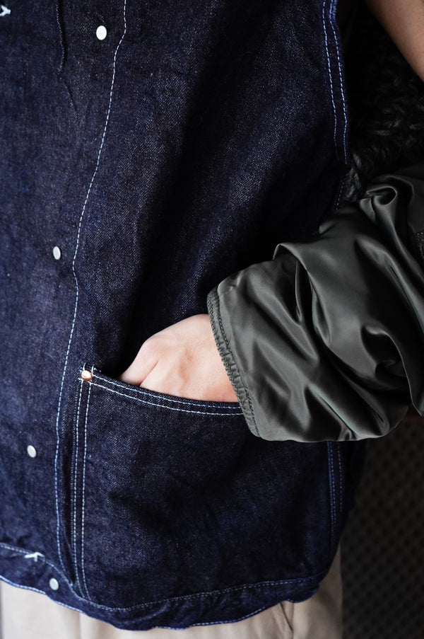 REEFER JEANS VEST -16oz SELVAGE DENIM-