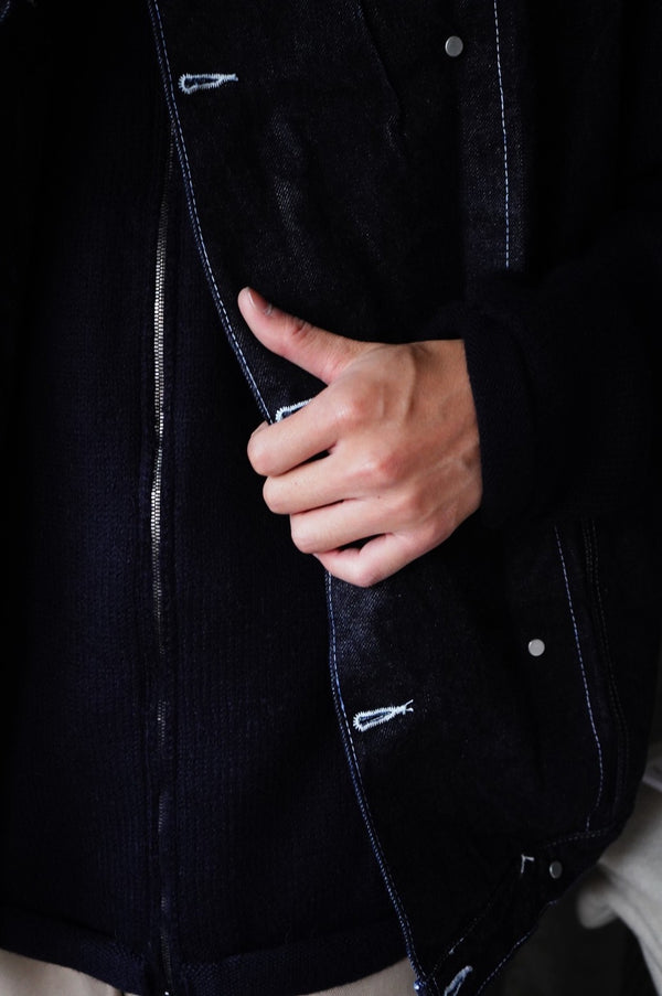 REEFER JEANS VEST -16oz SELVAGE DENIM-