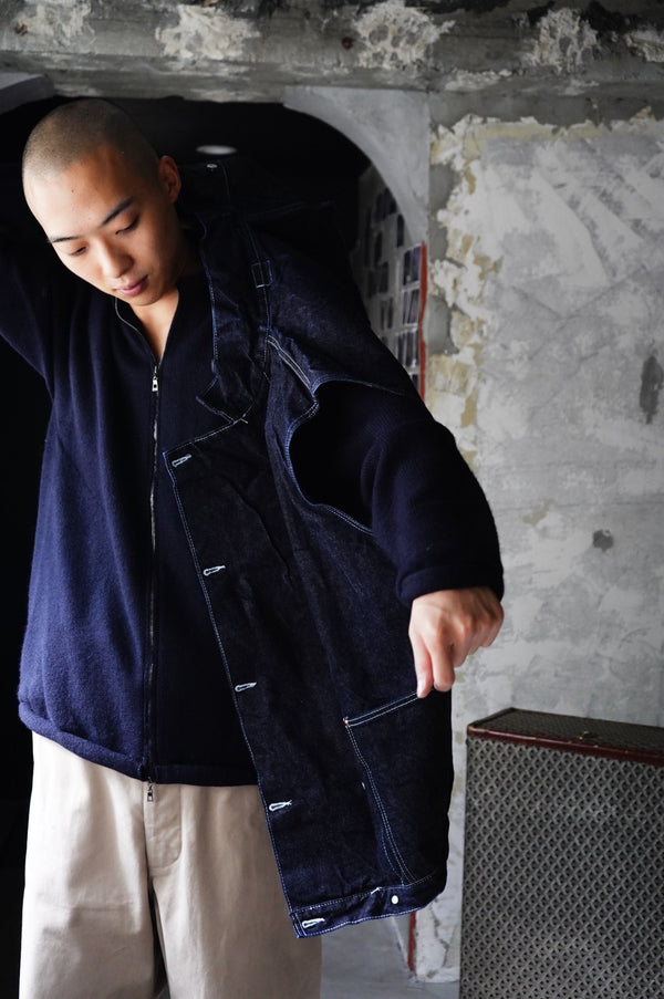 REEFER JEANS VEST -16oz SELVAGE DENIM-