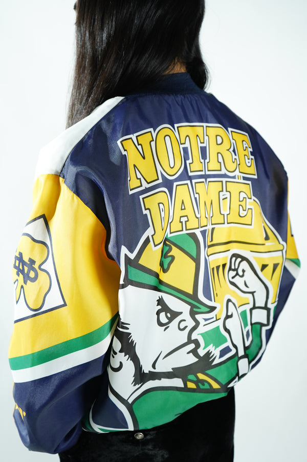 80's Chalk Line -"NOTRE DAME" Nylon Stadium Jacket-