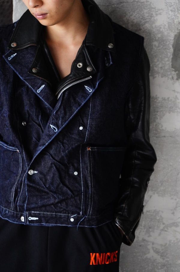 REEFER JEANS VEST -16oz SELVAGE DENIM-
