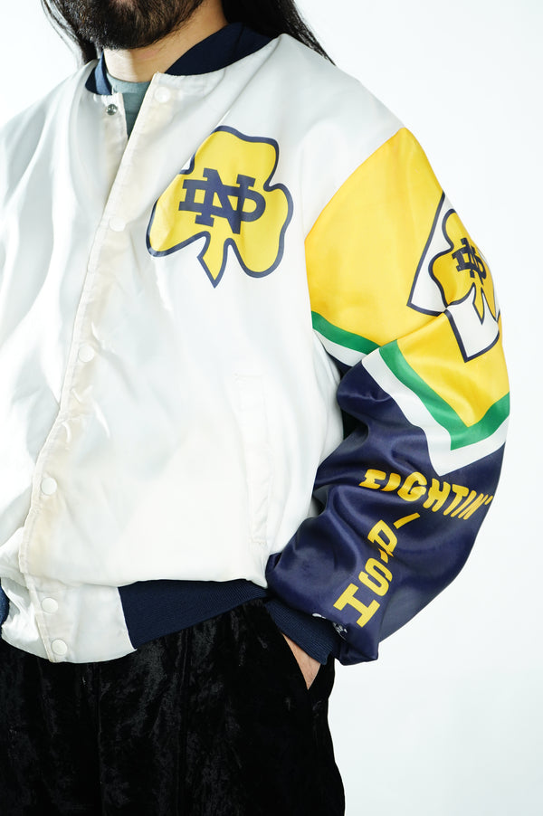80's Chalk Line -"NOTRE DAME" Nylon Stadium Jacket-