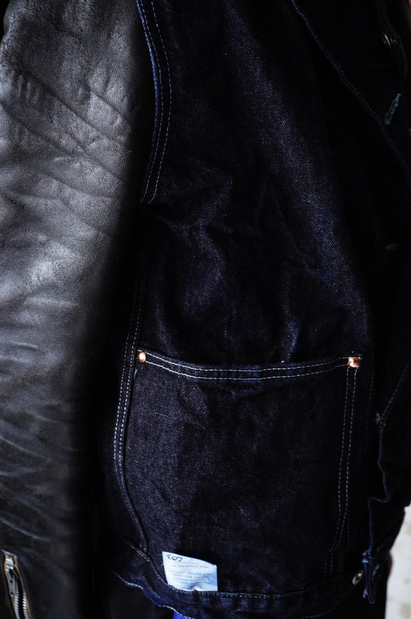 REEFER JEANS VEST -16oz SELVAGE DENIM-