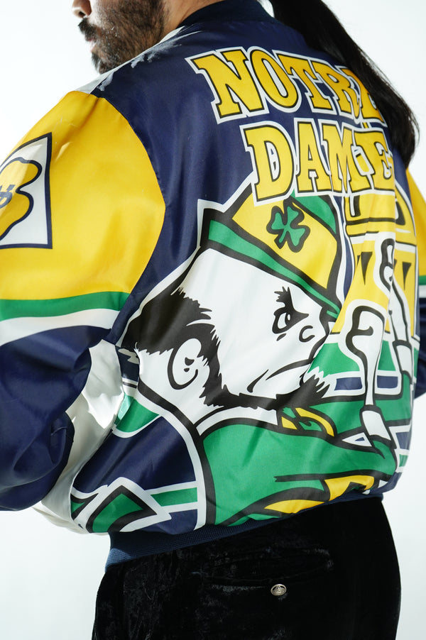 80's Chalk Line -"NOTRE DAME" Nylon Stadium Jacket-