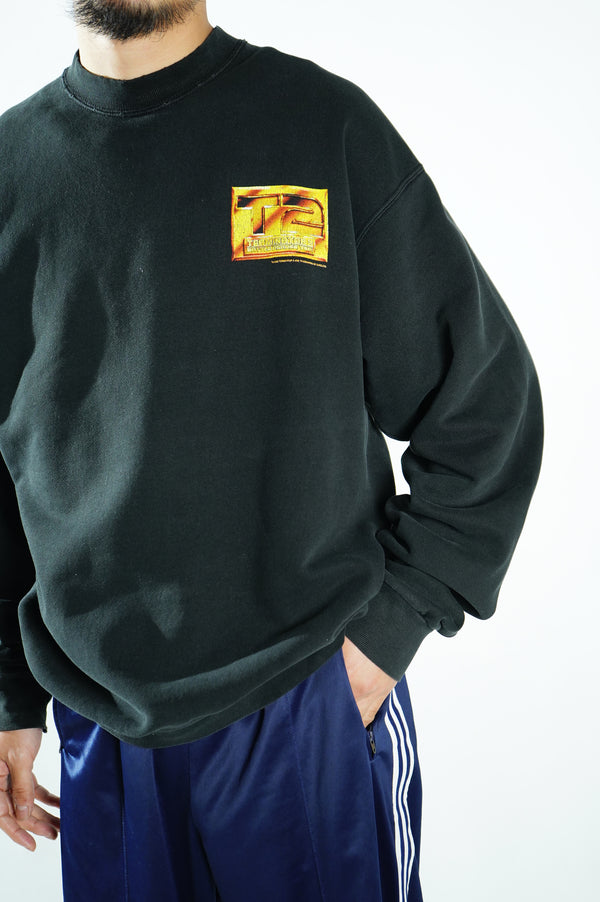 90's "TERMINATOR 2" -Movie Printed Crew Neck Sweat Shirt-