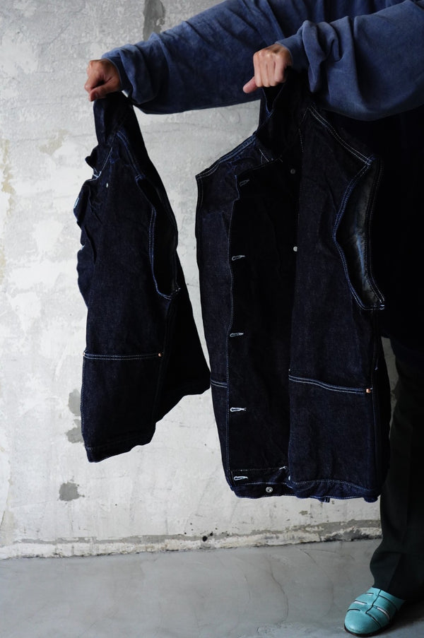 REEFER JEANS VEST -16oz SELVAGE DENIM-