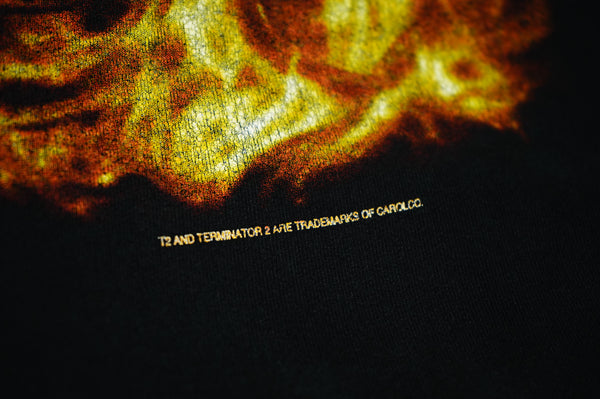 90's "TERMINATOR 2" -Movie Printed Crew Neck Sweat Shirt-