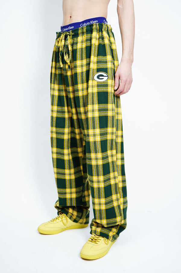 “GREEN BAY PACKERS” -Check Patterned Pajama Pants-