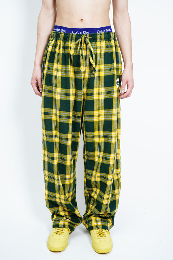 “GREEN BAY PACKERS” -Check Patterned Pajama Pants-