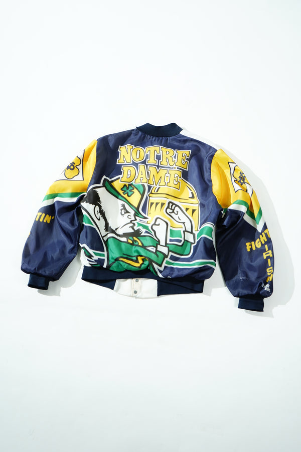 80's Chalk Line -"NOTRE DAME" Nylon Stadium Jacket-