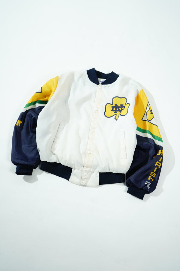 80's Chalk Line -"NOTRE DAME" Nylon Stadium Jacket-