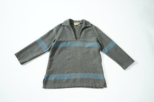 40's "MYER WOOLEN MILL" -Border Pattern Wool Skipper Pullover