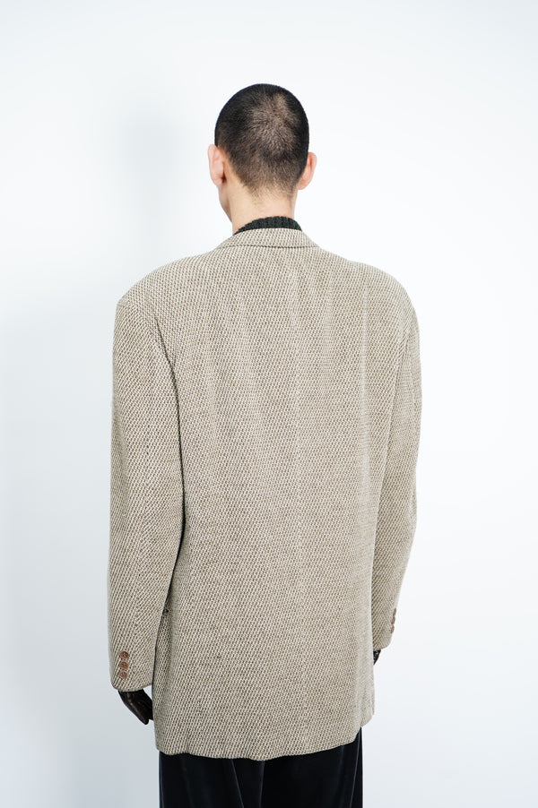 80’s ”GIORGIO ARMANI” -WOOL/NYLON/ACRYLIC Tailored Jacket-