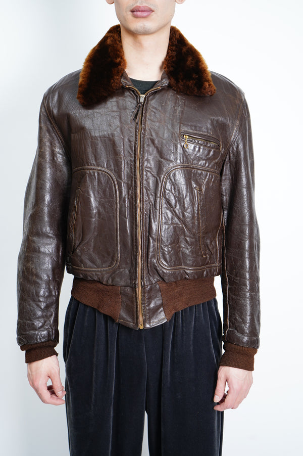 50’s ”UNKNOWN” -Goat Skin Leather Jacket-