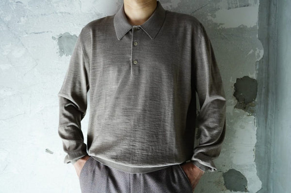 -18Finezza Knit Polo L/S-