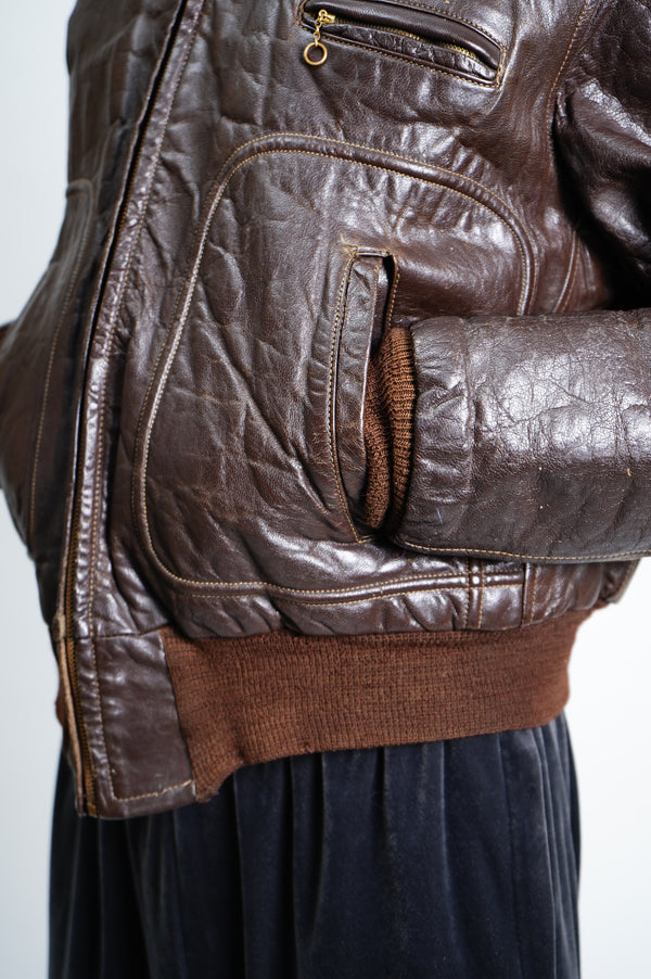 50’s ”UNKNOWN” -Goat Skin Leather Jacket-