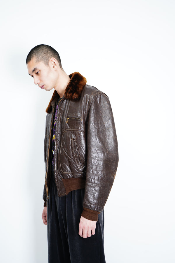 50’s ”UNKNOWN” -Goat Skin Leather Jacket-