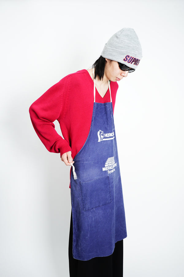 70's "HERCULES" -Logo Printed Denim Apron-