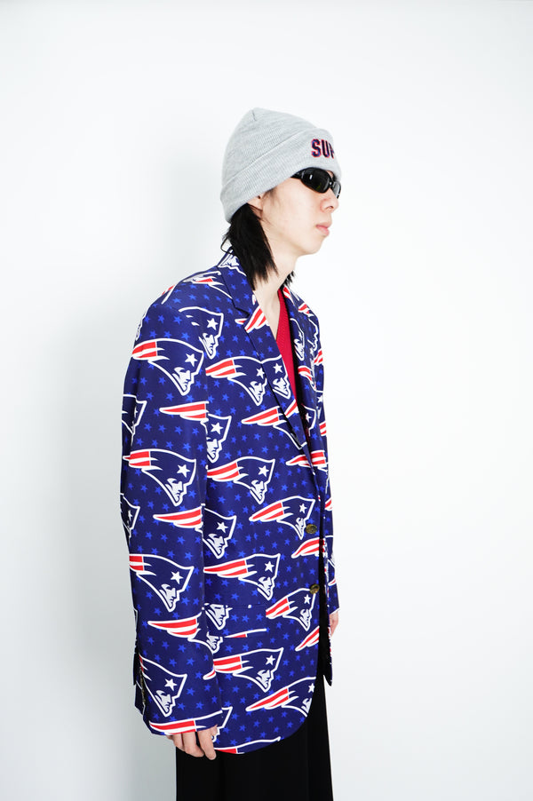"New England Patriots" -All Over Pattern Polyester Jacket-