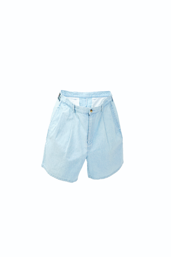 90's "nautica" -Two Tuck Cotton Shorts-