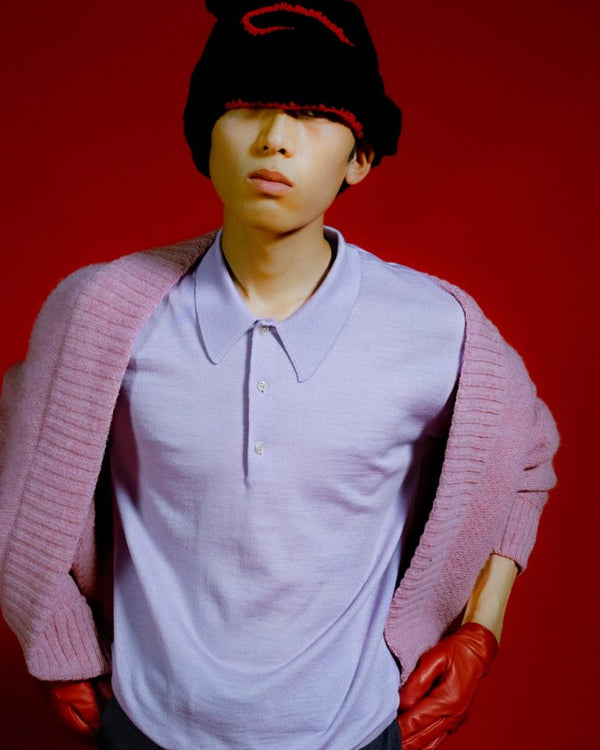 -18Finezza Knit Polo L/S-