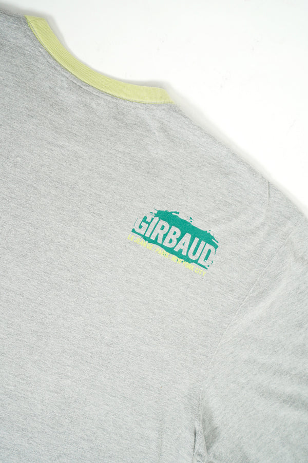 2000's "MARITHE FRANCOIS GIRBAUD" -Rubber Printed S/S Ringer Tee-