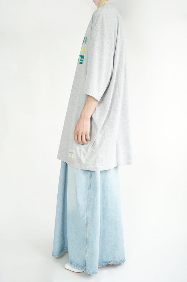 2000's "MARITHE FRANCOIS GIRBAUD" -Rubber Printed S/S Ringer Tee-