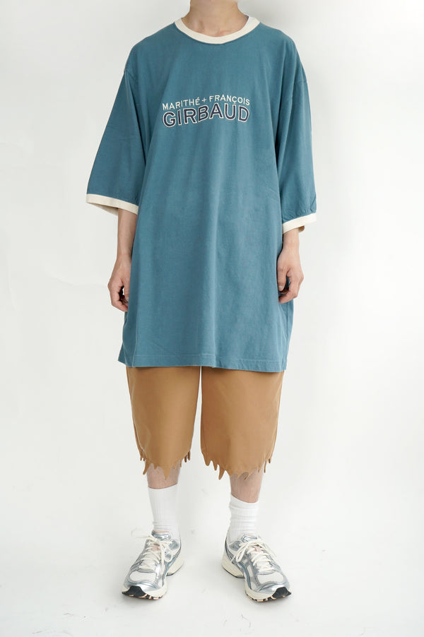 "MARITHE FRANCOIS GIRBAUD" -Logo Embroidery S/S Ringer Tee-