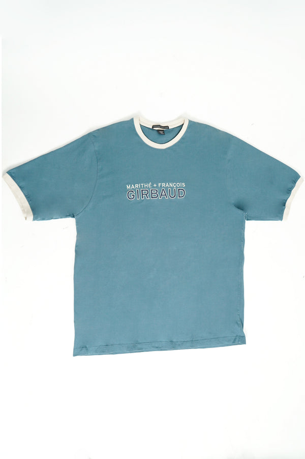 "MARITHE FRANCOIS GIRBAUD" -Logo Embroidery S/S Ringer Tee-