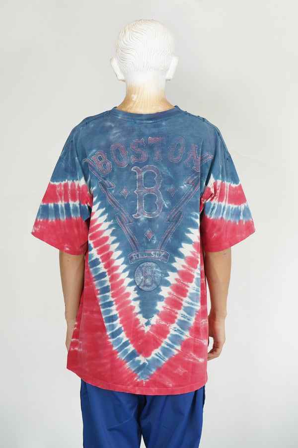 90's "LIQUID BLUE" -"BOSTON RED SOCKS" Allover Printed S/S Tee-