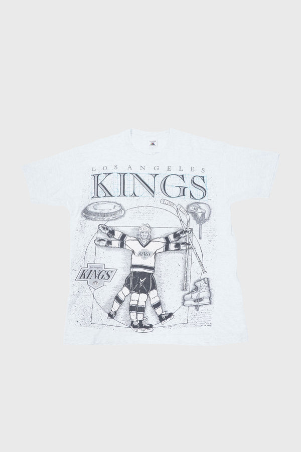 90's "FRUIT OF THE LOOM" -"Kings×Blue Jays" Vitruvian Man Printed S/S Tee--